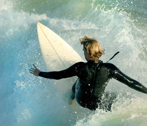 Thigh pain in surfers can be from a pinched nerve.